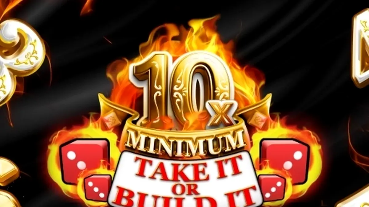 Interface clássica do slot 10x Minimum Take It or Build It
